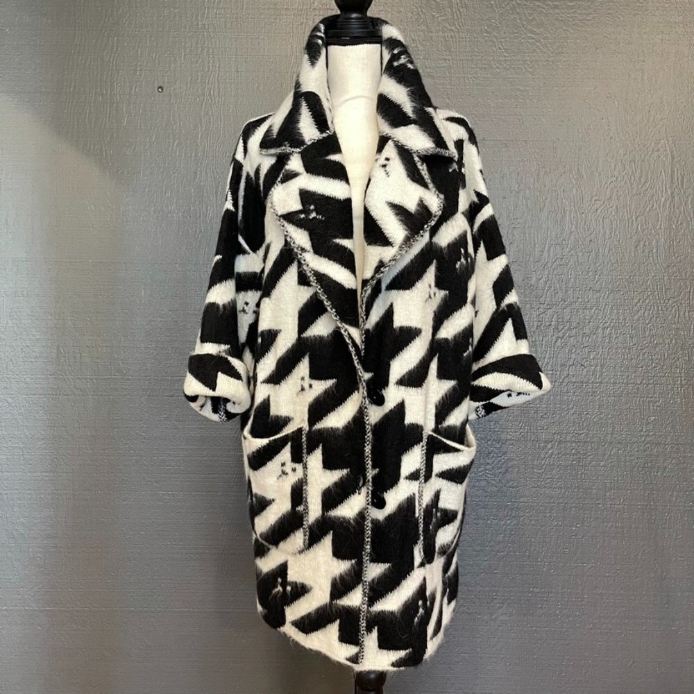 Diesel Houndstooth Check Cardigan Size S